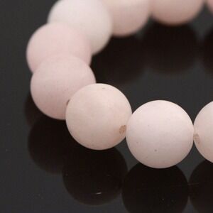 8MM Frosted Rose Quartz‎ Beads-ONE Gemstone Bead Strand-Jewelry Supplies NWT